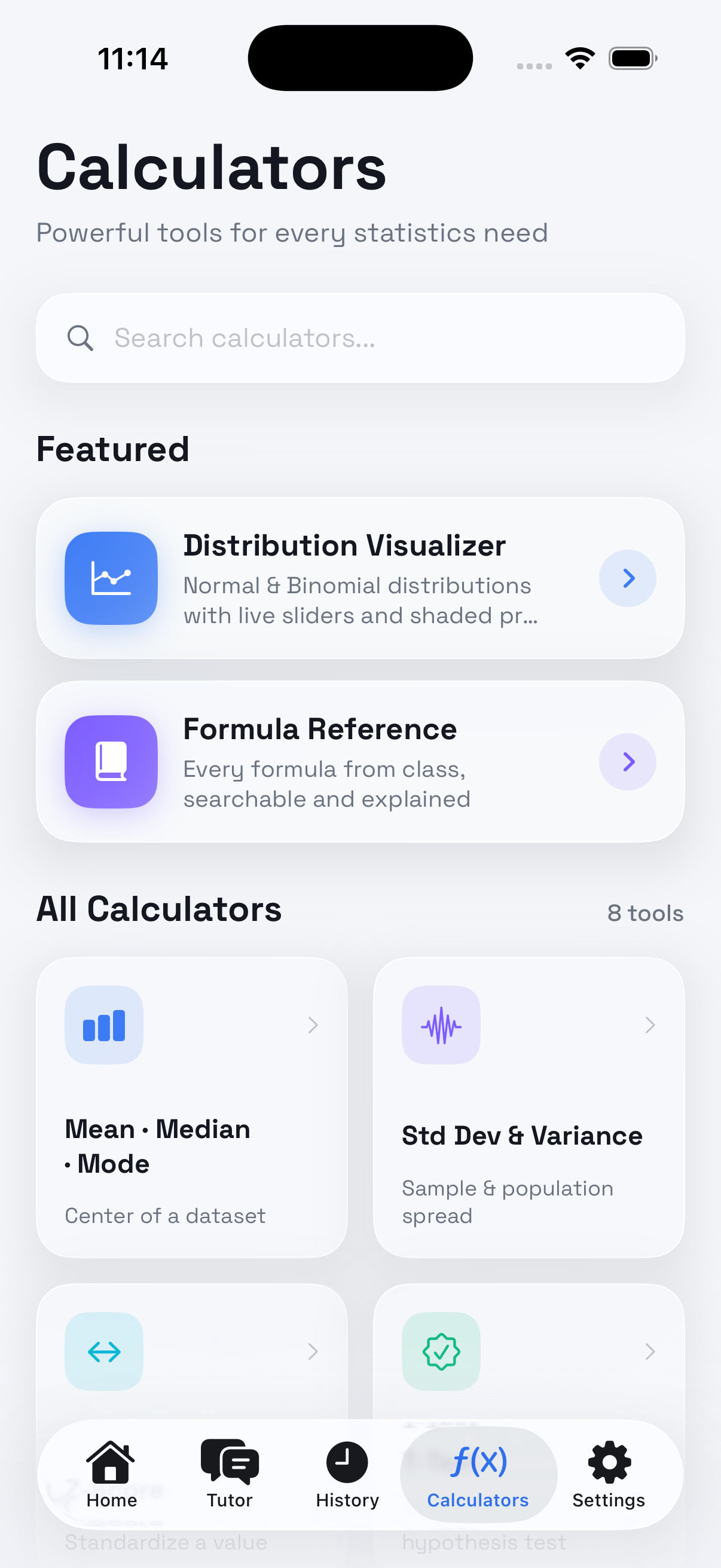Formula reference screen